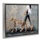 Stupell Industries Trendy Woman with Leopard Floater Framed Canvas Wall Art Design by Svetlana Aleynikova